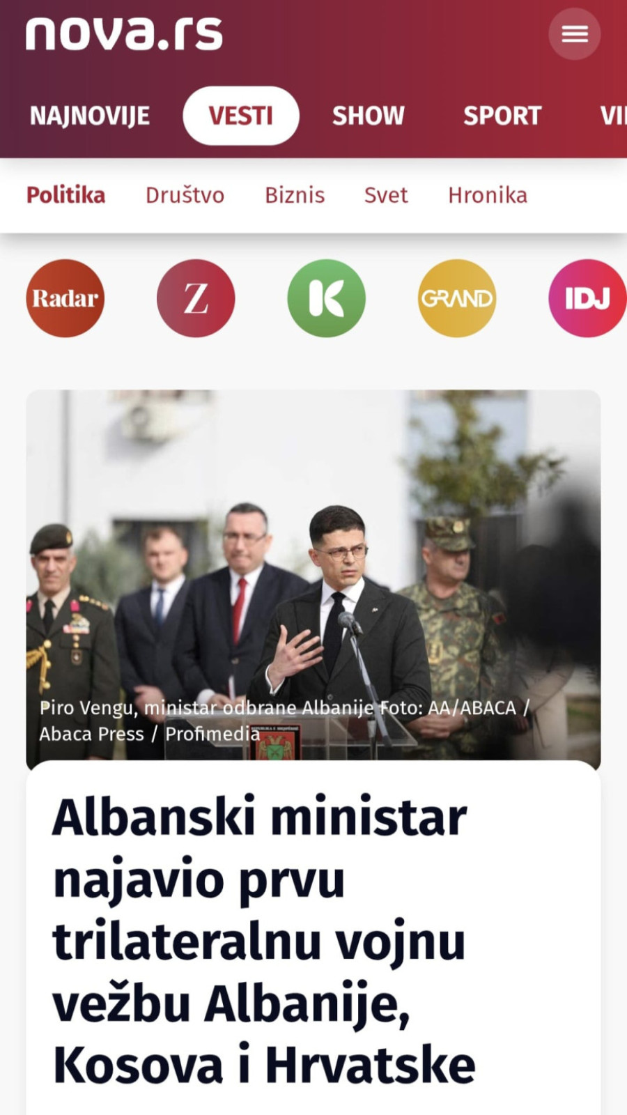 Prikaz blokaderske politike; Skandalozno pisanje pojedinih medija – Kosovo nazivaju nezavisnom državom