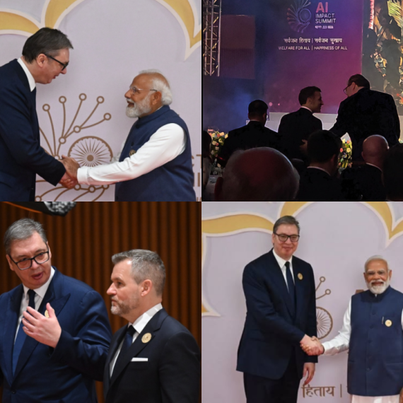 Vučić pored Makrona na večeri koju je Modi organizovao; "Otvaramo prostor za snažniju saradnju" FOTO/VIDEO