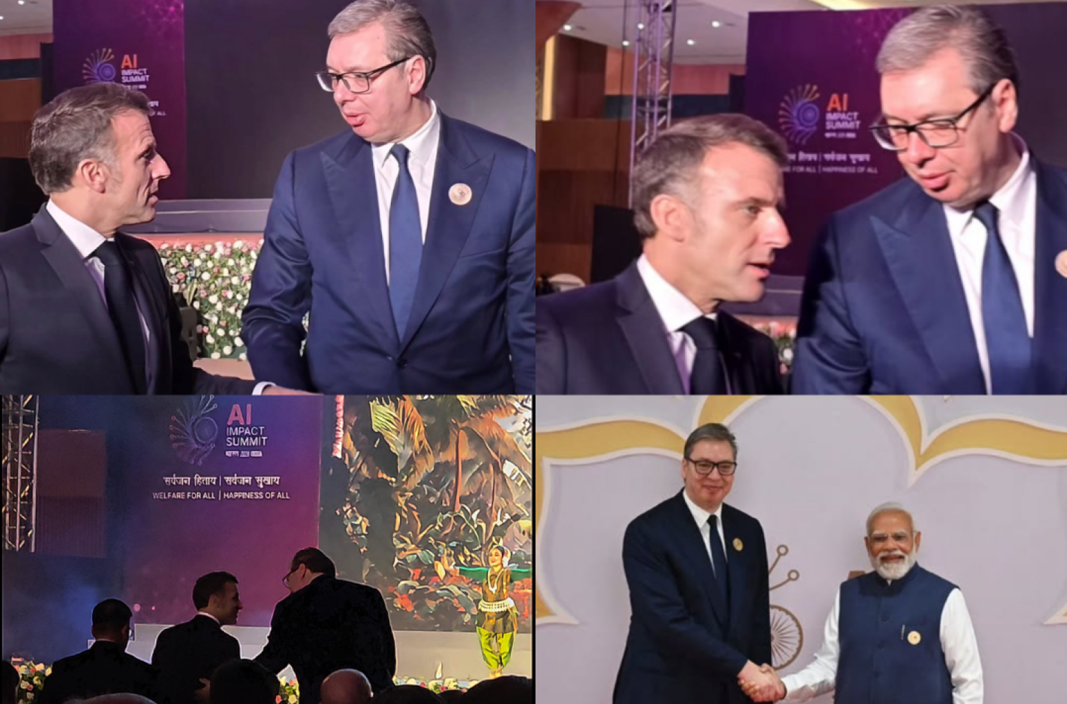 Vučić sa Makronom na večeri koju je priredio Modi; "Uvek srdačno i u dobrom raspoloženju" FOTO/VIDEO