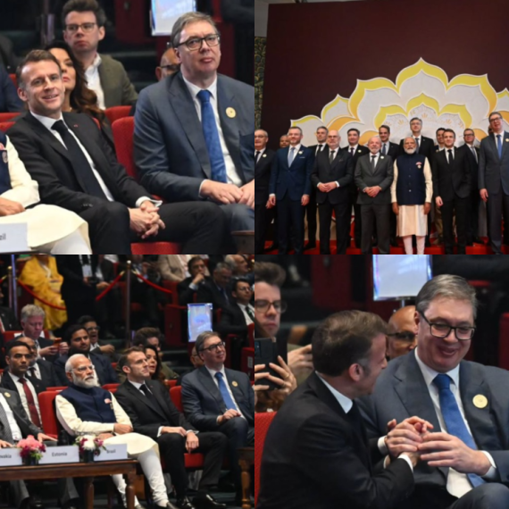 Vučić sa brojnim svetskim liderima na otvaranju Samita o veštačkoj inteligenciji FOTO/VIDEO