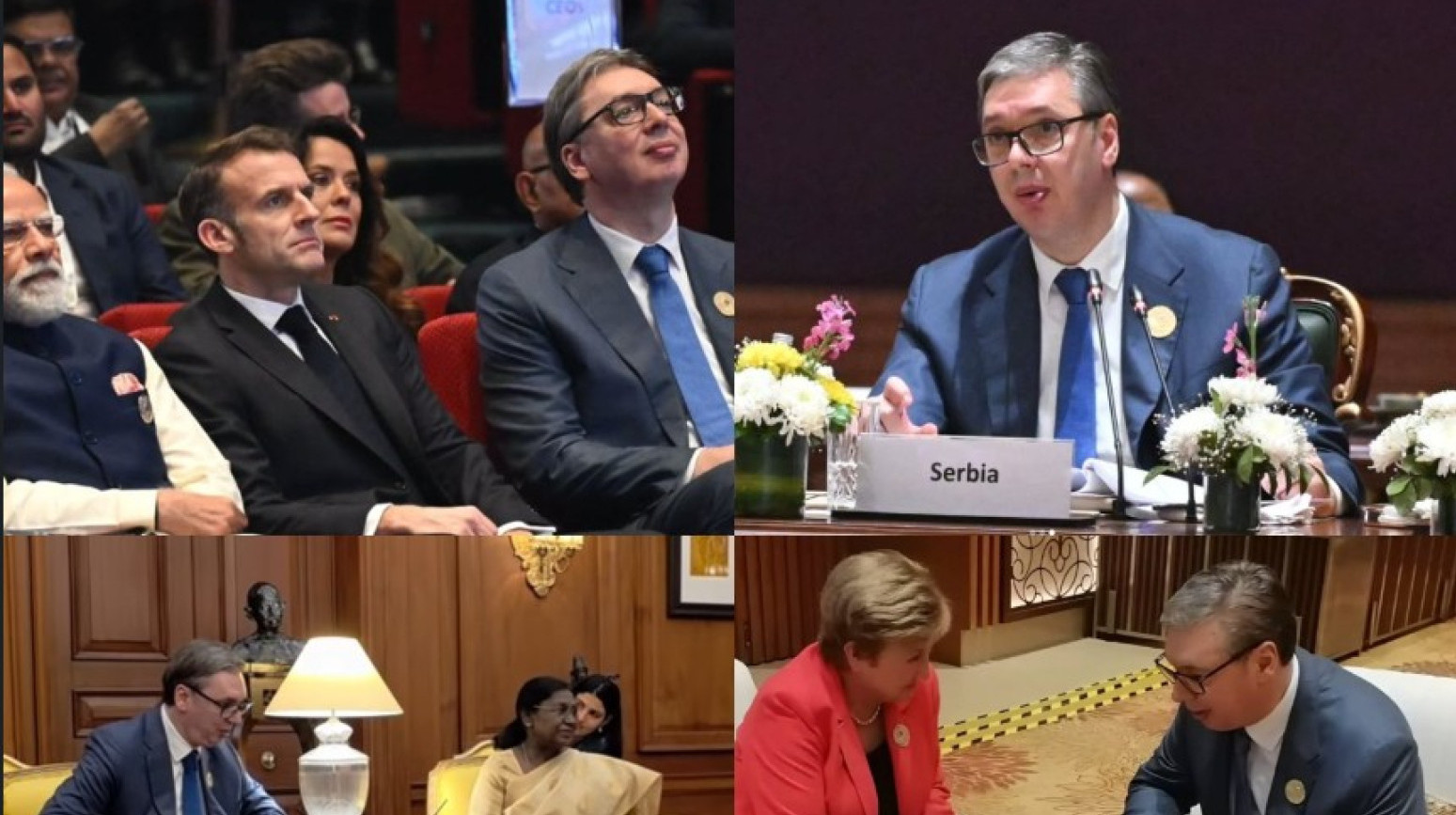 Diplomatska ofanziva: Vučić u Indiji sa svetskim liderima; Učestvovao na Samitu o veštačkoj inteligenciji