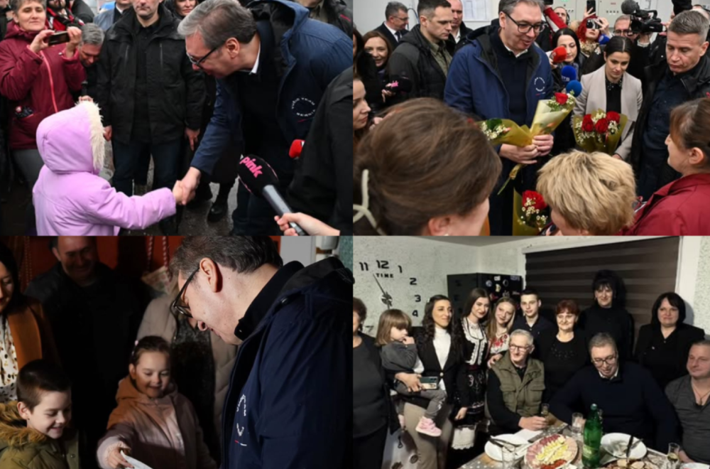Vučić sa građanima: Posetio porodicu Kumbrijanović; "Svuda je lepo, ali je najlepše sa svojim narodom" FOTO