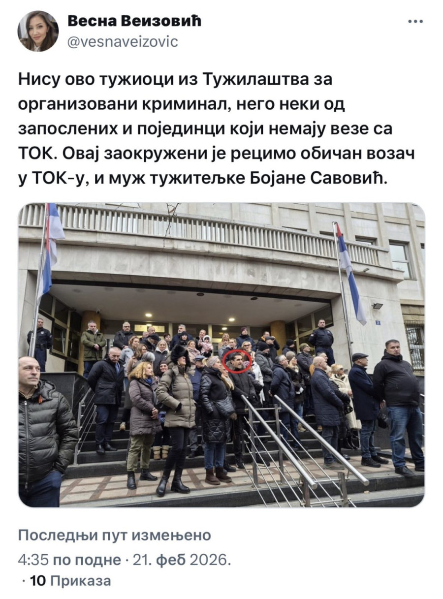 Na skupu Marš za pravosuđe se nisu pojavili tužioci TOK-a, već pojedinci koji nemaju veze sa tužilaštvom