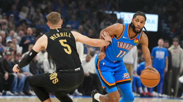 Oklahoma bolja od Klivlenda, Topiću osam minuta i dva poena