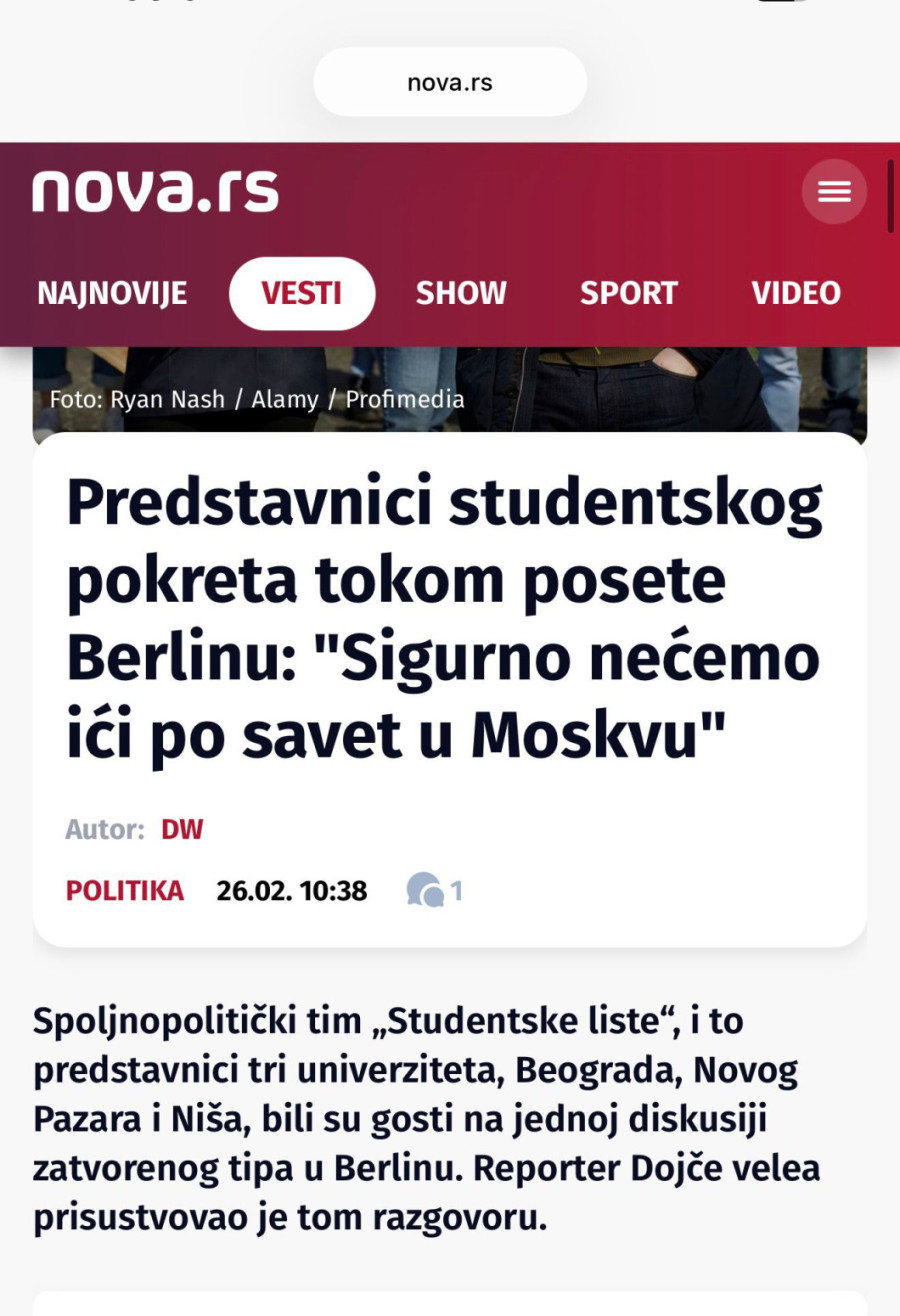 Blokaderi se potpuno ogradili od saradnje sa Rusijom FOTO