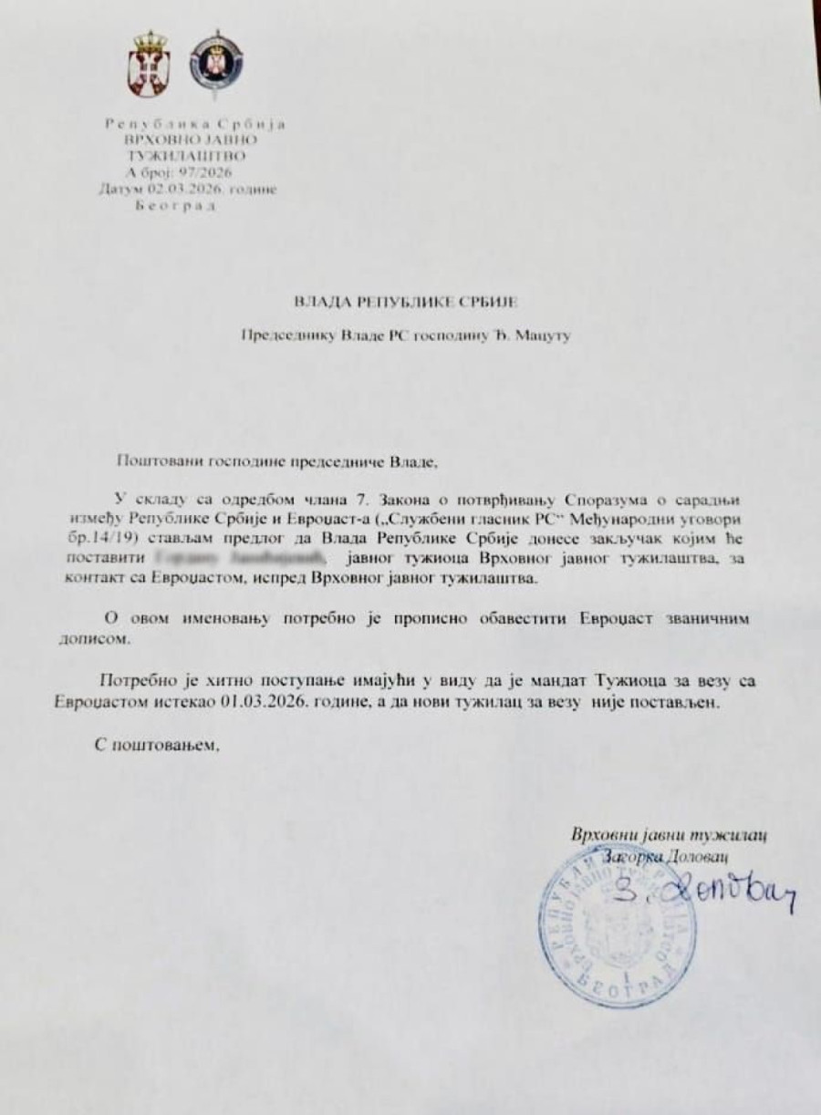 Mrdić: Kako je Dolovac kršila zakon da bi tetku tužioca Majlata poslala u Evrodžast?