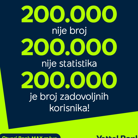200.000 razloga za slavlje: Yettel Bank proslavlja 200.000 Bank MAX korisnika