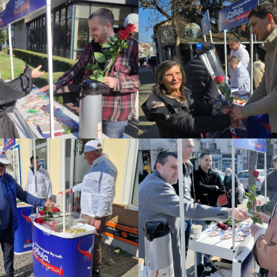 SNS na Zvezdari, Čukarici, u Zemunu, Grockoj sa damama obeležila 8. mart: "One su stub društva" FOTO/VIDEO