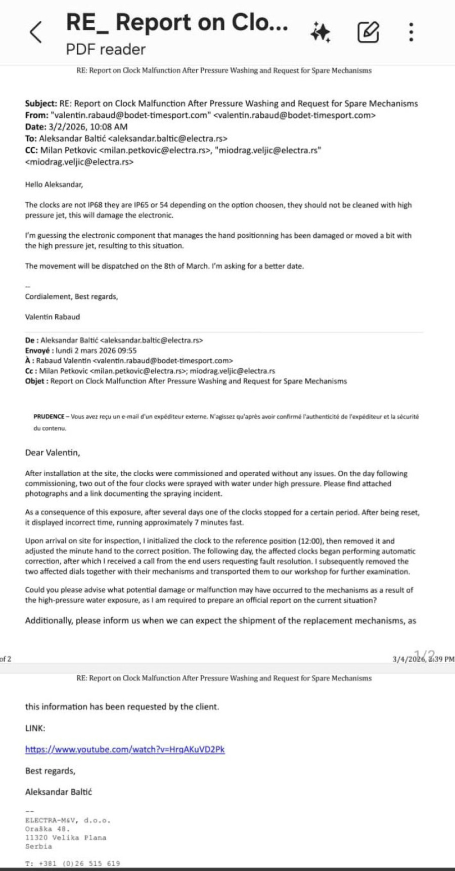 Konačno funkcioniše sat na Trgu republike: Posle detaljnih analiza, otkriven razlog kvara FOTO