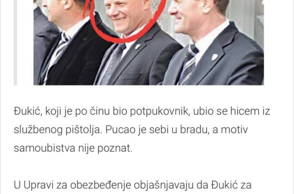 Šef obezbeđenja Dolovac izvršio samoubistvo 2014. godine posle sastanka sa njom?
