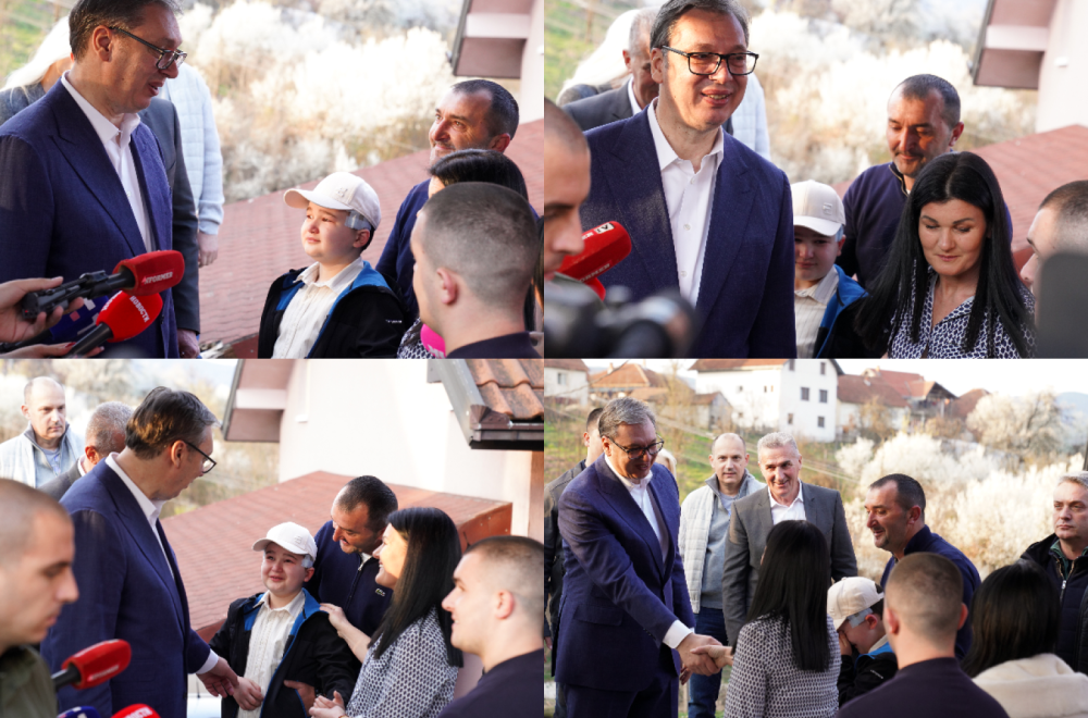 Vučić u Bajinoj Bašti; Posetio porodicu Knežević; Poručio malom Andriji: Ti si mi najvažniji FOTO