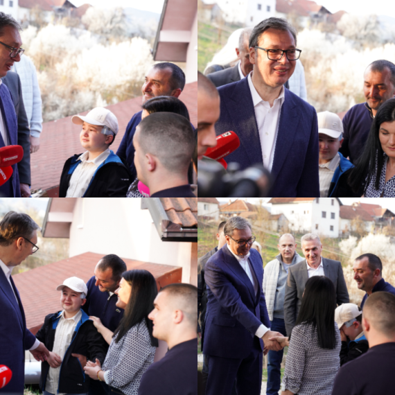 Vučić u Bajinoj Bašti; Posetio porodicu Knežević; Poručio malom Andriji: "Ti si mi najvažniji" FOTO