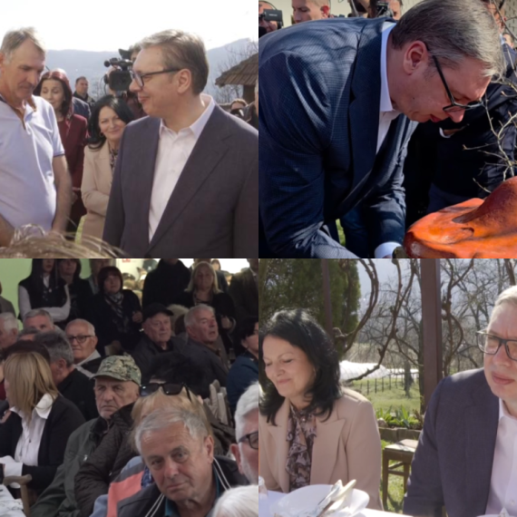 Vučić u Sevojnu: Razgovarao sa penzionerima; Obišao i domaćinstvo porodice Raković; Izneo poseban zahtev