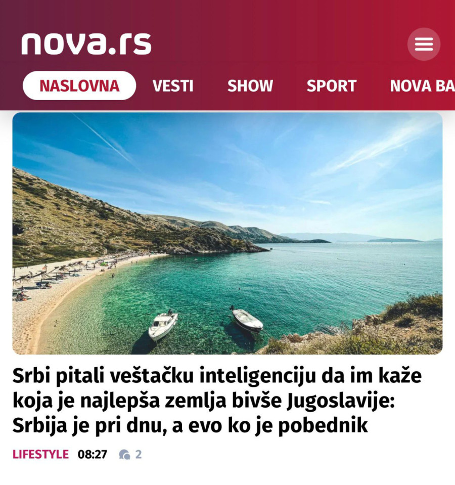 Neverovatno čime se bave; Opozicionim medijima Srbija je ružna, a Hrvatska najlepša FOTO