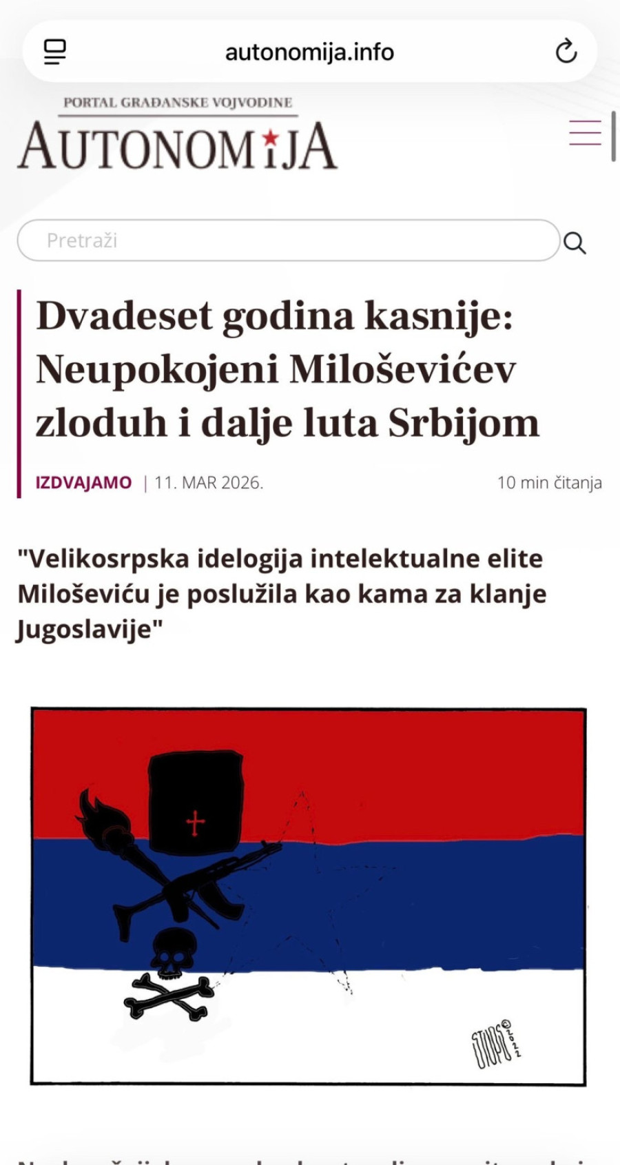 Novi napad šefa blokadera; Dinko Gruhonjić udario na crkvu i državu