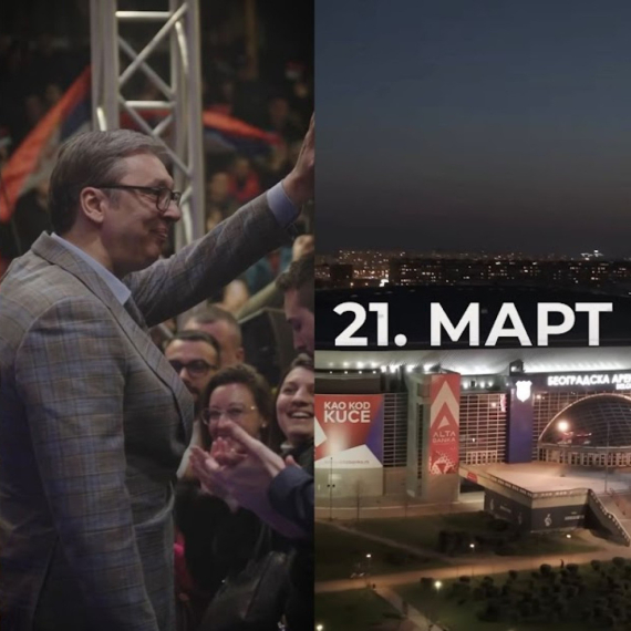 Veliki miting u Beogradskoj areni; Vučić poručio građanima: "Vidimo se! Srbija – naša porodica" VIDEO