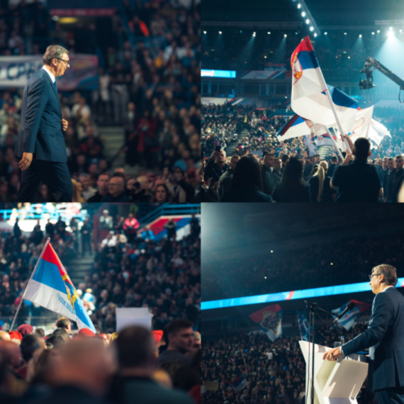 Održan veliki miting SNS-a u Beogradskoj areni; Vučić poslao moćne poruke; 70.000 ljudi na skupu FOTO/VIDEO