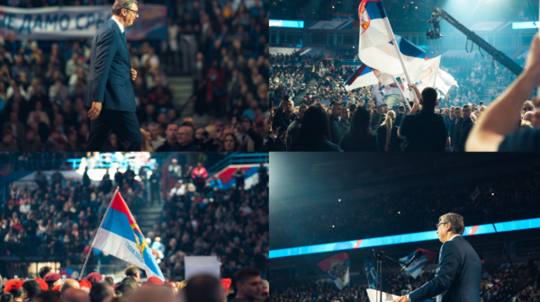 Održan veliki miting SNS-a u Beogradskoj areni; Vučić poslao moćne poruke; 70.000 ljudi na skupu FOTO/VIDEO