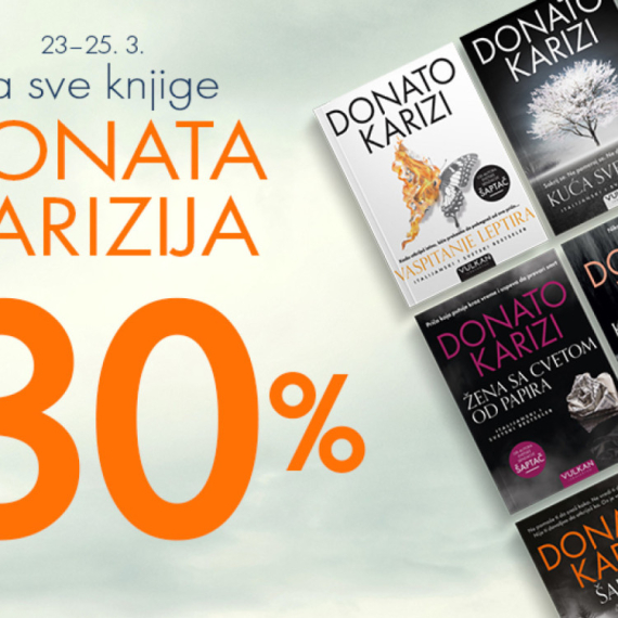 30% popusta na sve knjige Donata Karizija: Jedinstvena prilika da otkrijete jednog od najvećih autora trilera