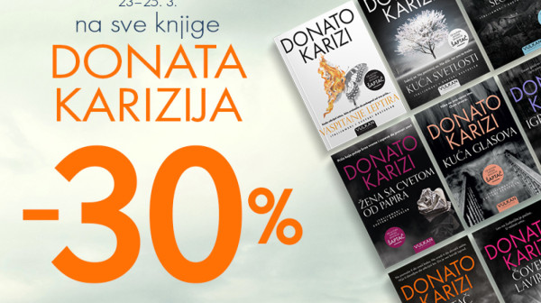 30% popusta na sve knjige Donata Karizija: Jedinstvena prilika da otkrijete jednog od najvećih autora trilera