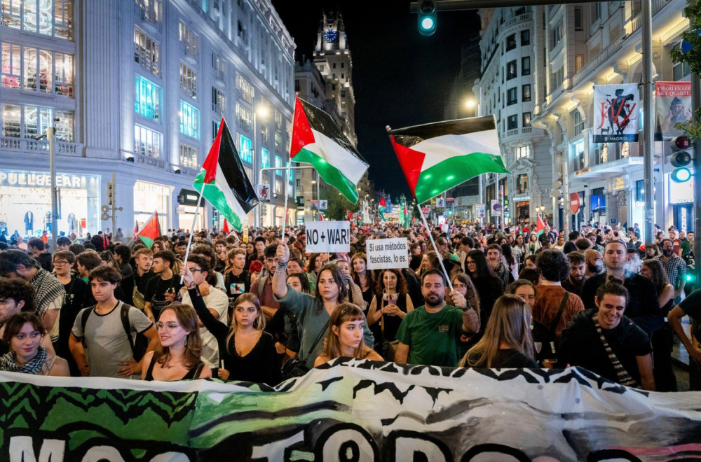 Protest Za genocid i Izrael van košarke pred meč Evrolige