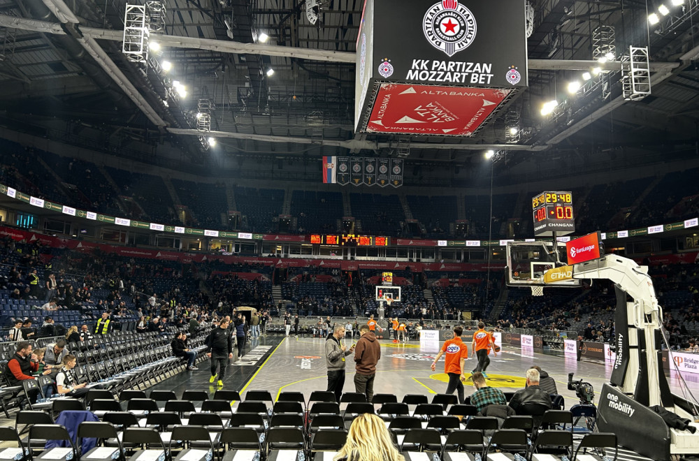 Partizan juri četvrtu u nizu u praznoj Areni