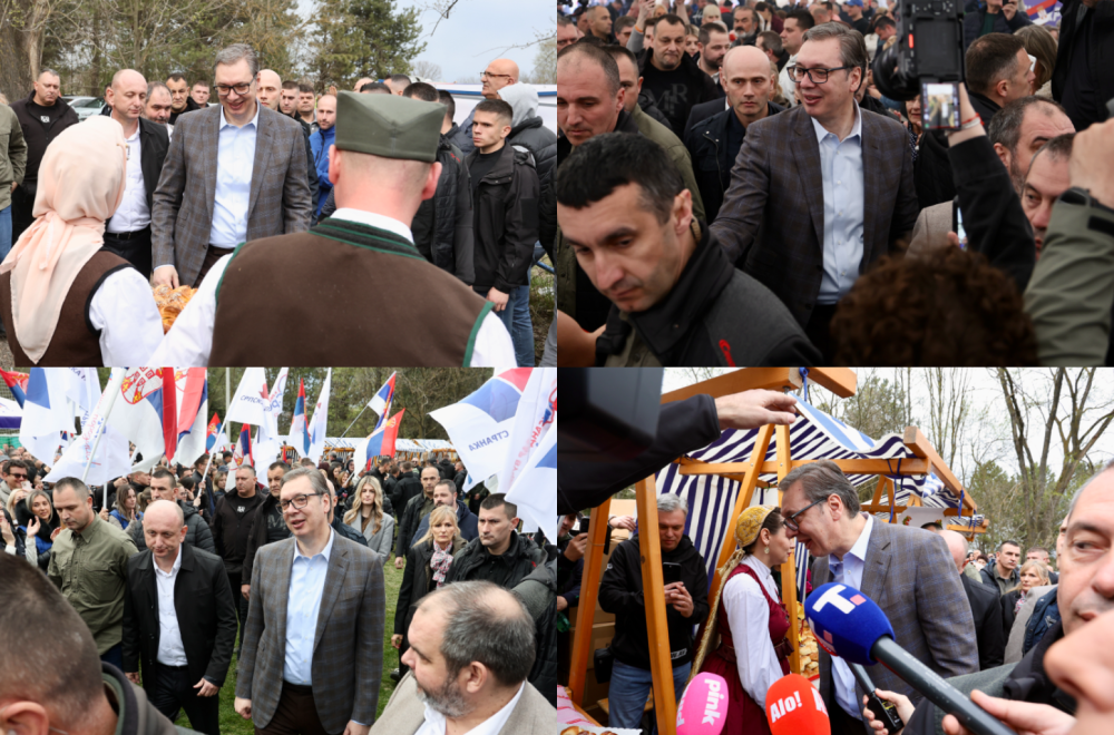 Vučić u Kuli: Dočekao ga veliki broj meštana; Odjeknulo Aco, Srbine; Za nas je volja naroda – volja Boga