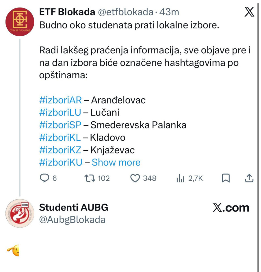 Blokaderi se bave izborima tokom izborne tišine, a o stradaloj koleginici ni reči FOTO
