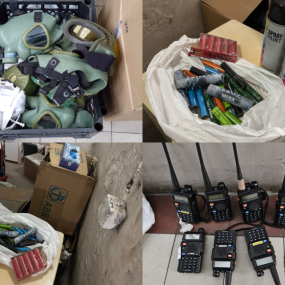 UKP češlja prostorije – nova zaplena u Rektoratu; Gas maske, pirotehnika, topovski udari, sprejevi... FOTO