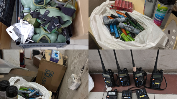 UKP sweeps the premises; New seizure at the Rectorate; Gas masks, pyrotechnics, thunder flashes, sprays… PHOTO