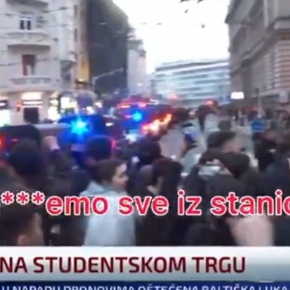 Novo divljanje blokadera na Studentskom trgu: Pozivaju na linč policajaca VIDEO