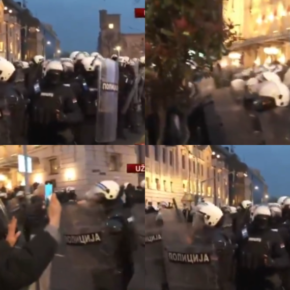 Haos ispred Rektorata; Brutalan napad blokadera na policiju; Gađaju Žandarmeriju; Pozivaju na ubistvo VIDEO