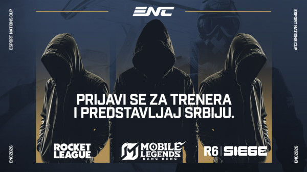 Igraš Rocket League, MLBB ili R6 Siege? Postani trener srpske reprezentacije!