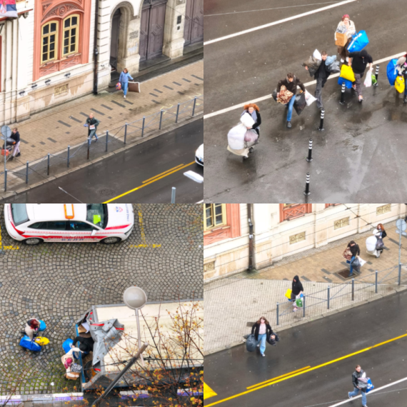 Seoba blokadera sa Rektorata; Krenula selidba nakon ulaska policije i tužilaštva; Iznose prepune kese FOTO