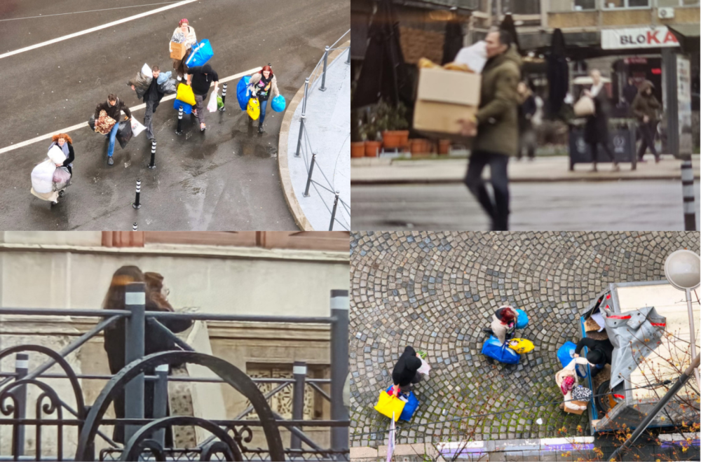 Nakon ulaska policije i tužilaštva, blokaderi napuštaju Rektorat; Kolicima iznose kese, kutije... FOTO/VIDEO