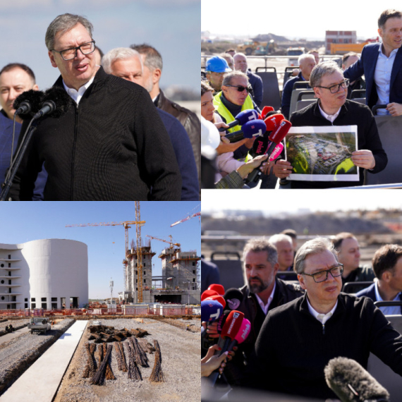 Vučić obišao gradilište u okviru EXPO projekta: "Ovo će biti najlepši deo Beograda" FOTO/VIDEO