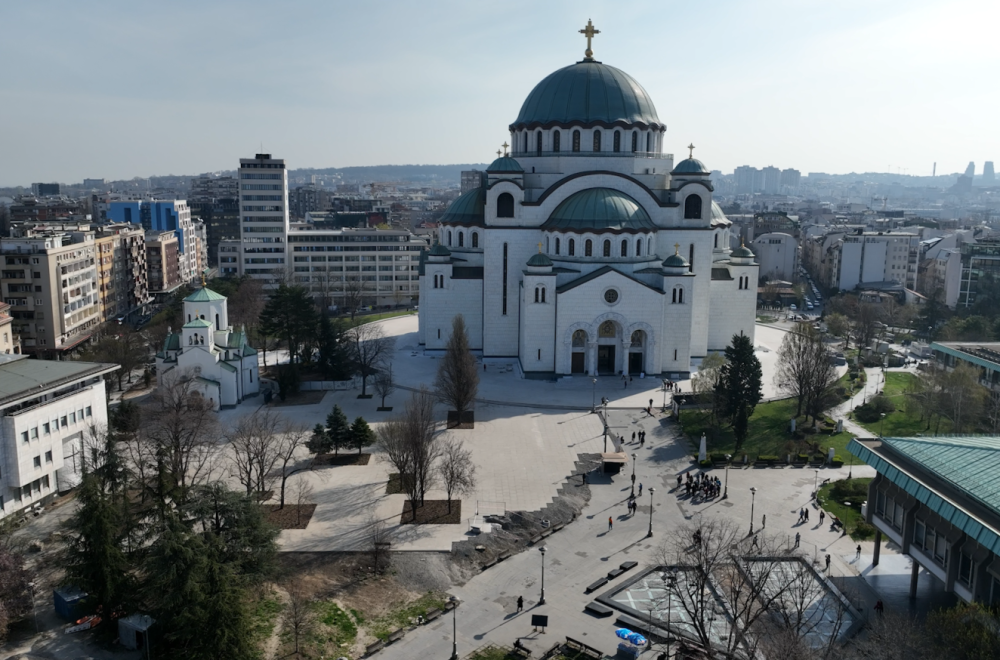 Novo lice Vračara: Intenzivni radovi na platou Hrama Svetog Save FOTO