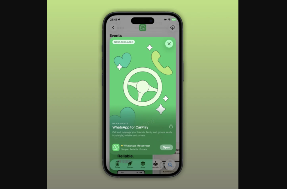 Objavljena WhatsApp aplikacija za Apple CarPlay