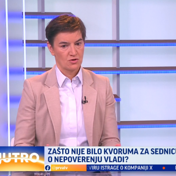 Brnabić: "Za sedam do 10 dana sednica o nepoverenju Vladi"; "To je politički performans opozicije"