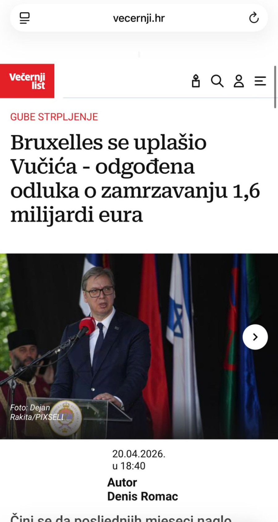 Hrvatska opsednutost Vučićem dolazi do tačke pucanja; Plaše se jake Srbije FOTO