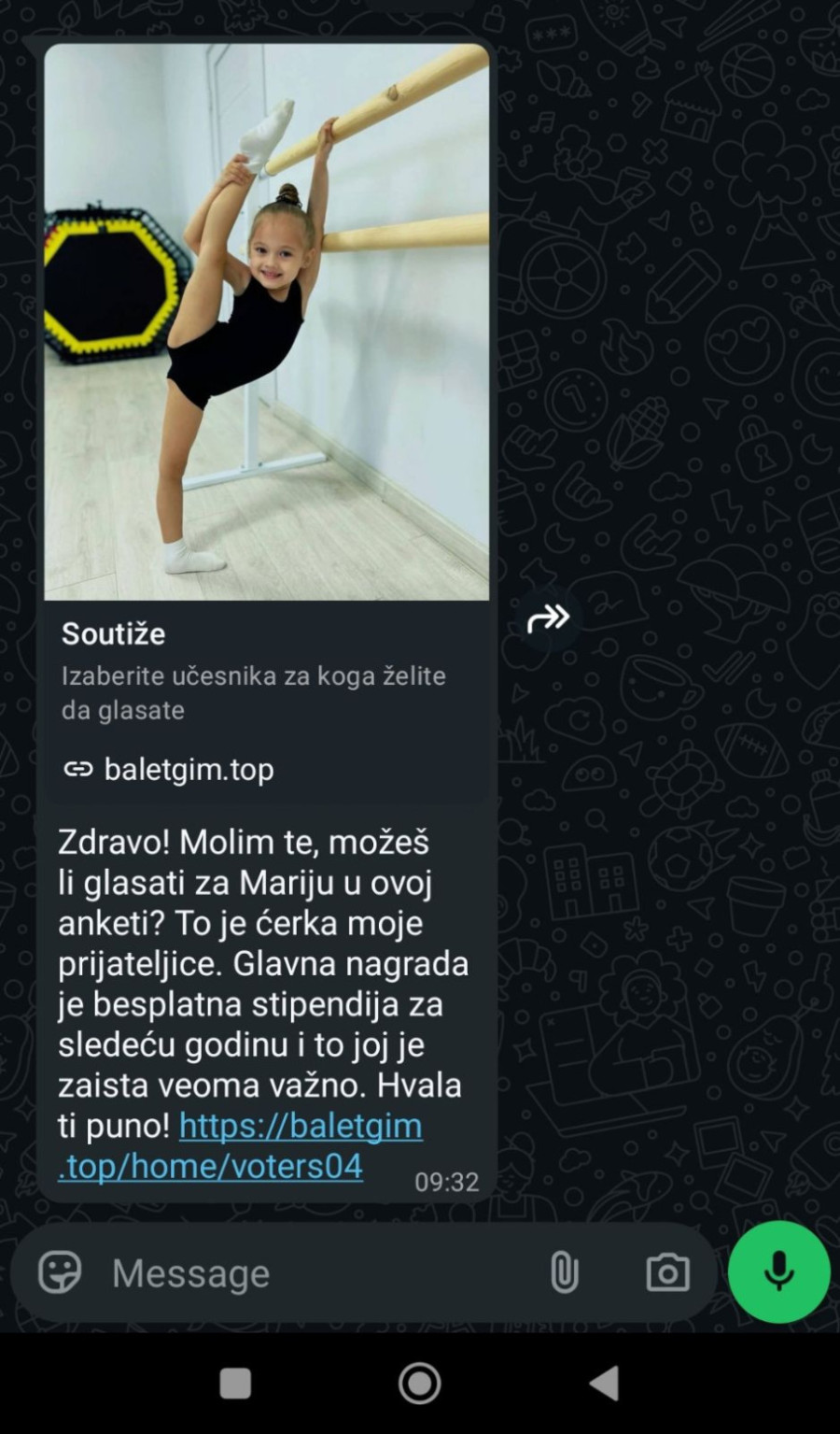 Oprez: Ako dobijete ovu poruku, odmah je obrišite!