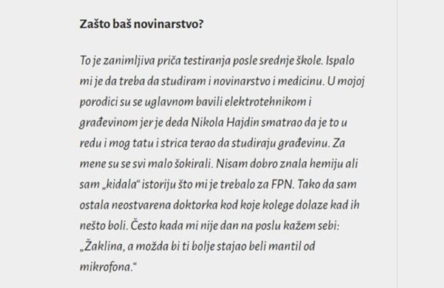 Isplivao još jedan dokaz: Žaklina Tatalović izmislila da je joj akademik SANU Nikola Hajdin deda