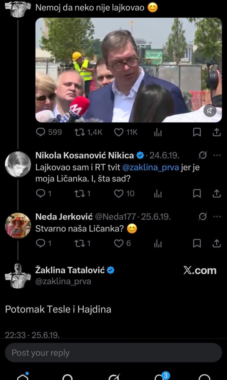 Žaklinu Tatalović i kolege počele da prozivaju: Mi makar znamo ko nam je deda FOTO