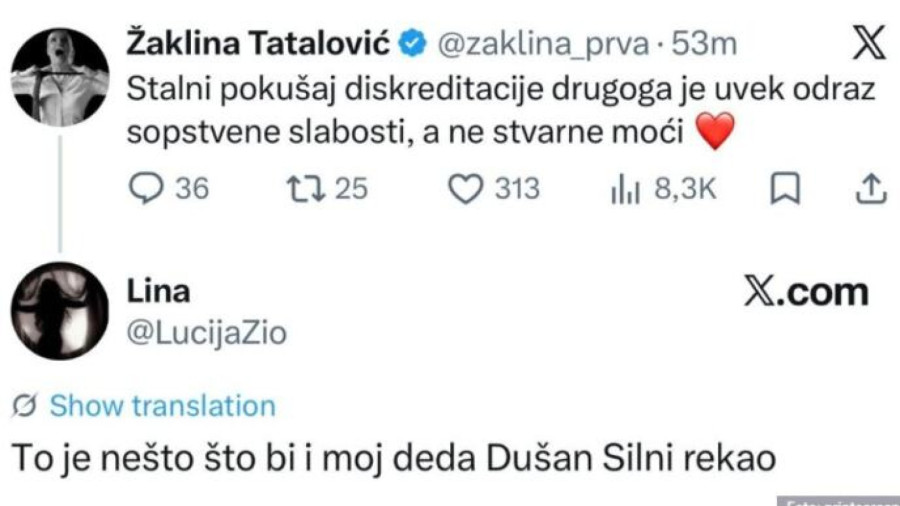Oglasila se Tatalović posle neistine da joj je deda akademik, u komentarima je odmah poklopili FOTO