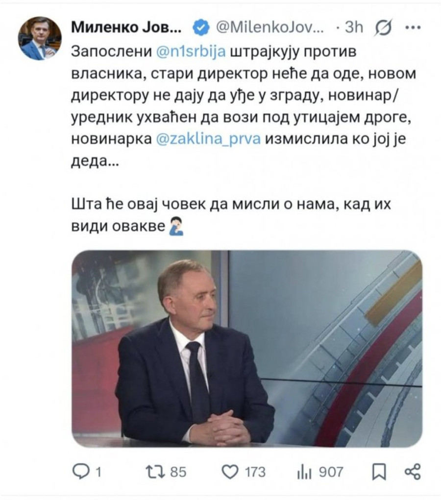 Jovanov: Blokaderi, ko vam je bio deda? FOTO