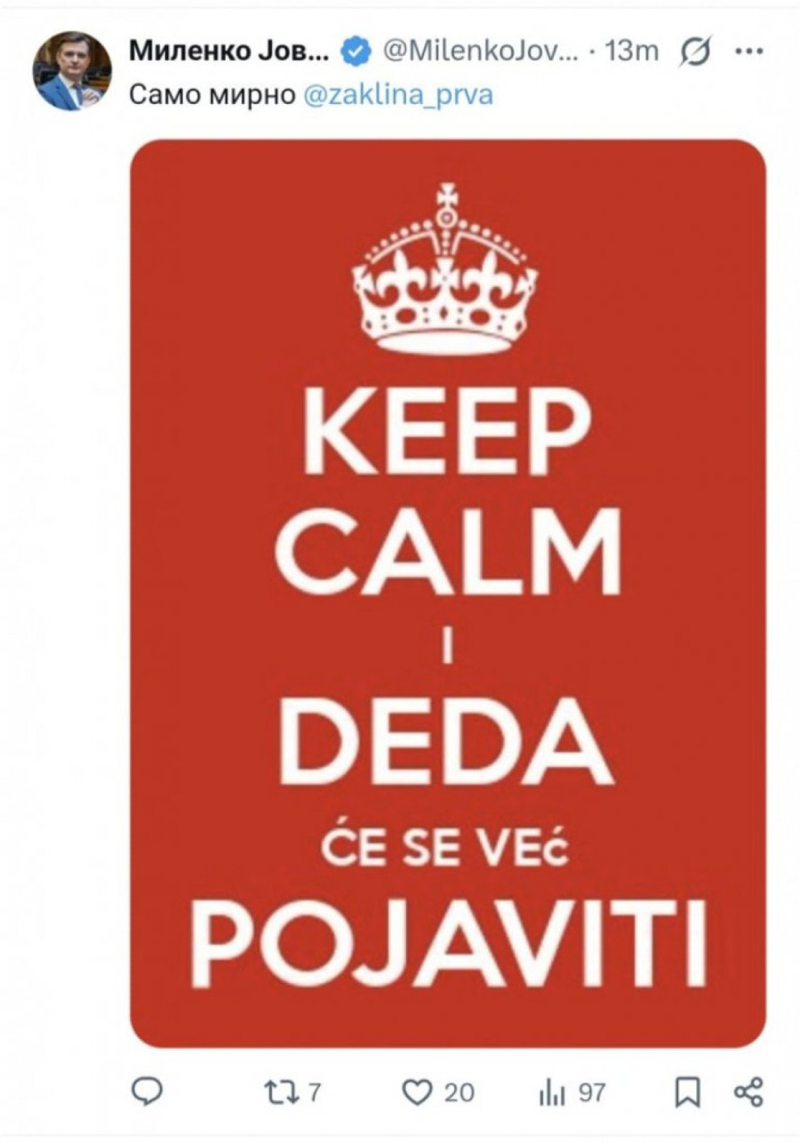 Jovanov: Blokaderi, ko vam je bio deda? FOTO