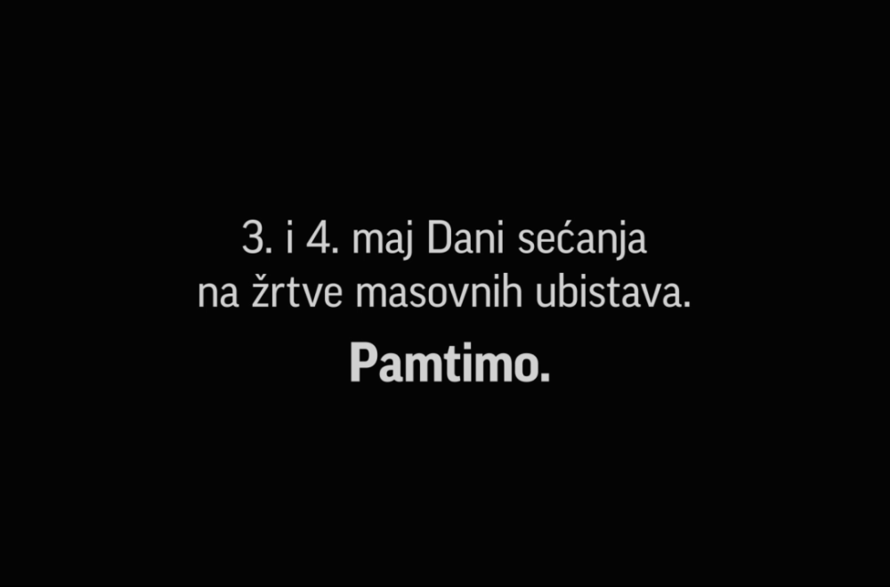 Pamtimo: Na TV ekranima pojavila se poruka u znak sećanja na žrtve