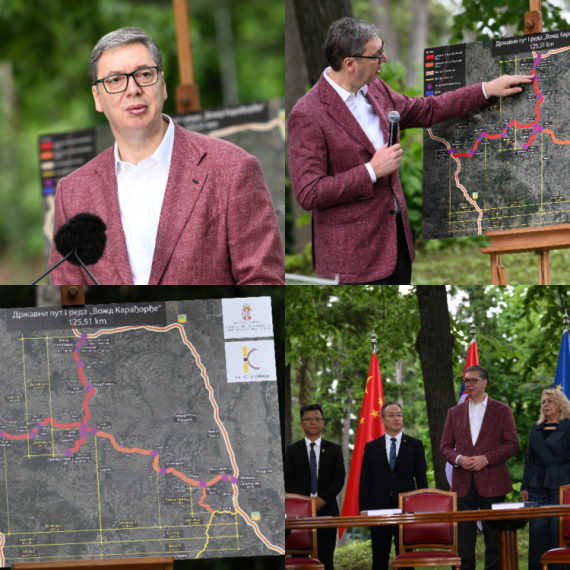 Vučić: "Povezujemo jug Beograda i sever Šumadije"; "Uradili smo više od 1.000 kilometara novih auto-puteva"