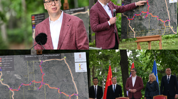 Vučić: "Povezujemo jug Beograda i sever Šumadije"; "Uradili smo više od 1.000 kilometara novih auto-puteva"