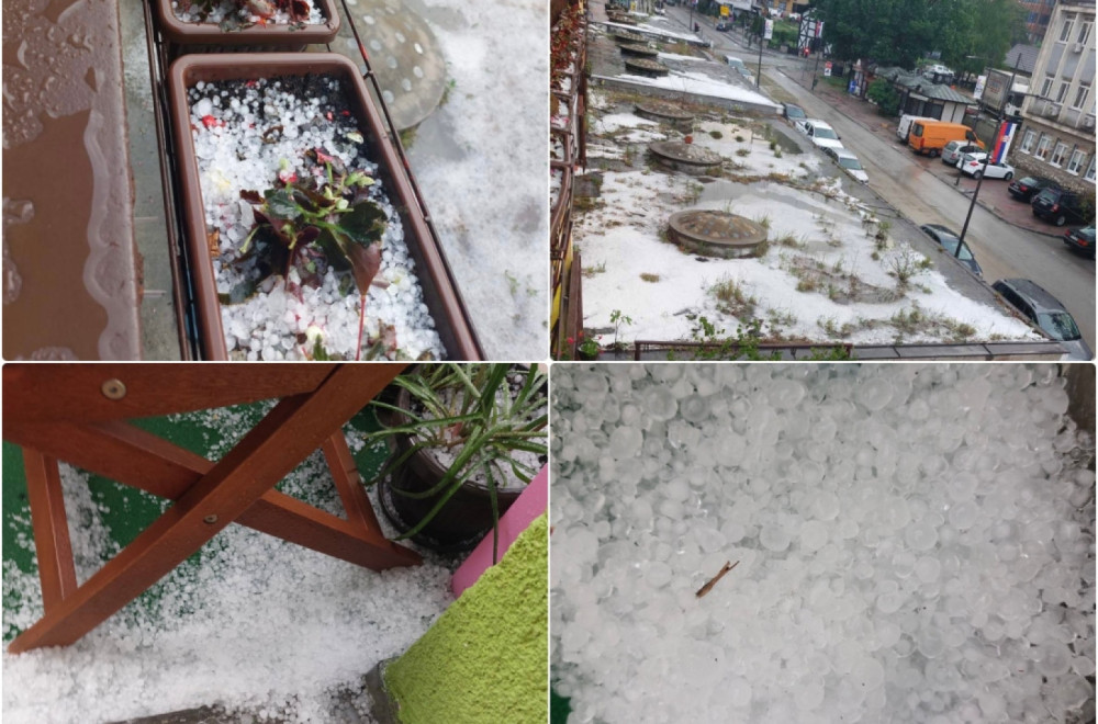 Haos na istoku Srbije: Na Majdanpek se sručio jak grad – sve se zabelelo FOTO/VIDEO